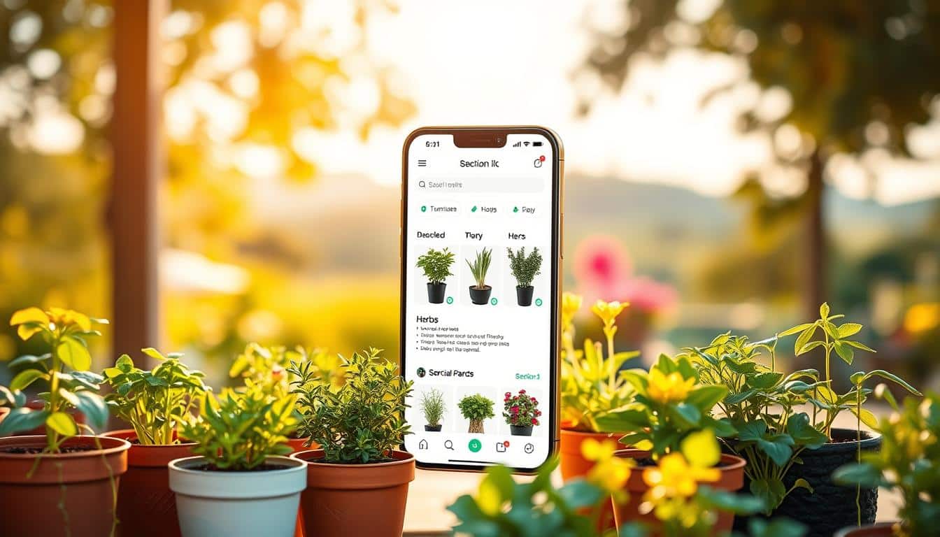 App Plantas e jardinagem digital